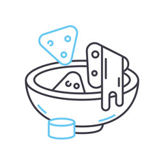 snack bar line icon, outline symbol, vector illustration, concept sign