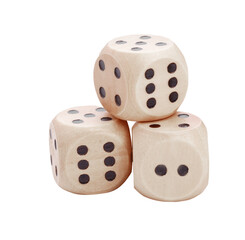 white dice isolated