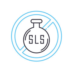 sls free line icon, outline symbol, vector illustration, concept sign