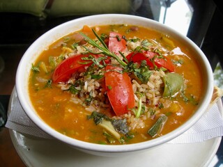 A bowl of soup