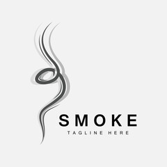 Steam Steam Logo Vector Hot Evaporating Aroma. Smell Line Illustration, Cooking Steam Icon, Steam Train, Baking, Smoking