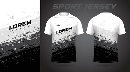 black white shirt sport jersey design © TaufikStuff