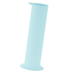 Blue 3D render cylinder on transparency background