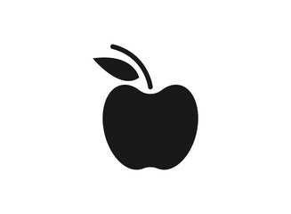 Apple Icon in trendy flat style isolated on grey background.