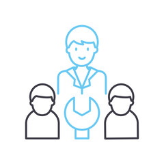 social class line icon, outline symbol, vector illustration, concept sign