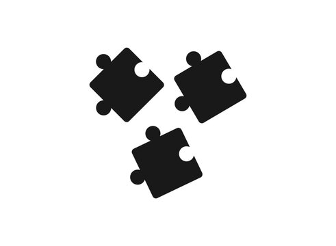 Puzzle compatible icon. agreement vector illustration on white isolated background.