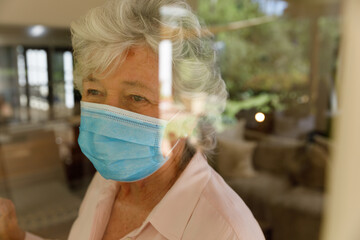 Senior caucasian woman spending time at home