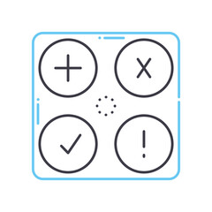 status line icon, outline symbol, vector illustration, concept sign