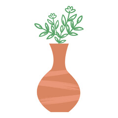 Aesthetic Floral and Leaf Vase