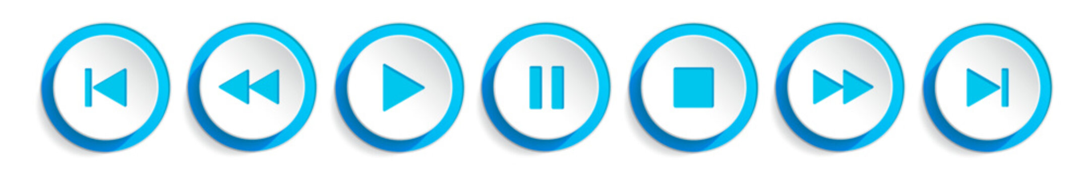 Media player buttons set