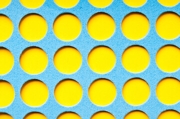 abstract circles blue and yellow graphics