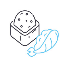 sushi line icon, outline symbol, vector illustration, concept sign