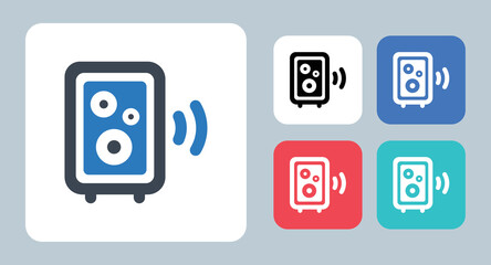 Speaker icon - vector illustration . Speaker, Party, sound, Loudspeaker, music, Entertainment, Speakers, Audio, Stereo, loud, Volume, sign, symbol, flat, icons .