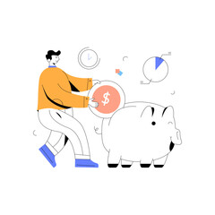 A handy flat illustration of  trading 