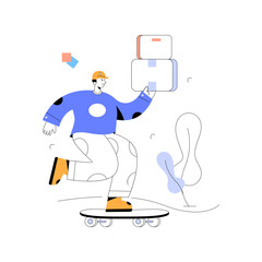 A character based flat illustration of business discussion 