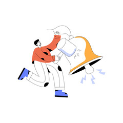 A character based flat illustration of business discussion 