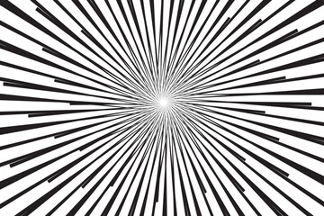 Abstract black and white Sunburst background. It used for Web, Mobile Applications, Desktop background, Wallpaper.