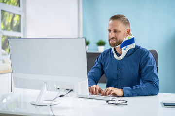 Fototapeta premium Disability Accident In Office
