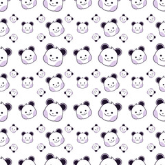 cute bear seamless vector design fit for walpaper,background,cover,fashion,print,etc.