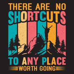 hiking t-shirt design  and vector template