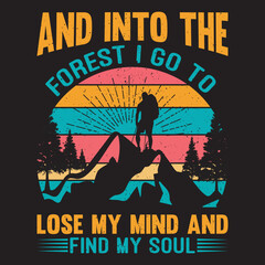 hiking t-shirt design  and vector template