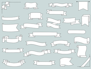 手書きのリボンフレーム