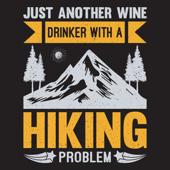 hiking t-shirt design  and vector template