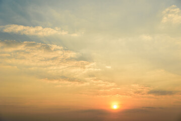 Fototapeta na wymiar sunset, sunrise, sunset sky with gentle colorful clouds