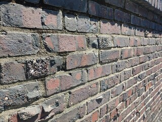 old brick wall with bricks