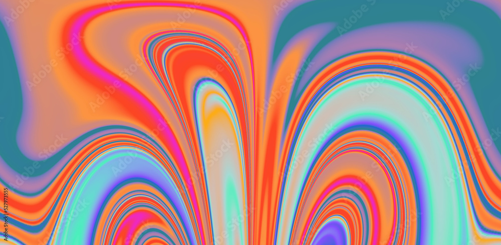 Aufkleber abstract holographic background with fluid neon leaks and wavy distortion.