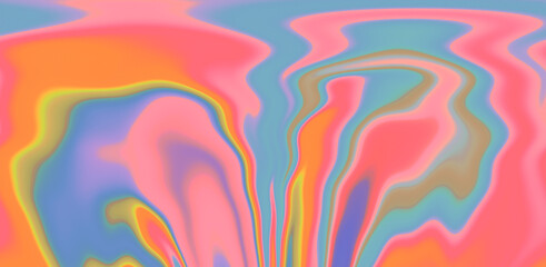 Abstract holographic background with fluid neon leaks and wavy distortion.