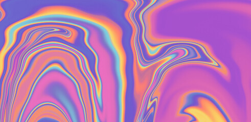 Abstract holographic background with fluid neon leaks and wavy distortion.