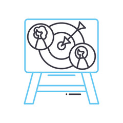 target line icon, outline symbol, vector illustration, concept sign
