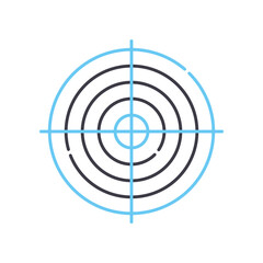 target line icon, outline symbol, vector illustration, concept sign