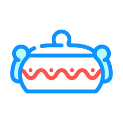 pottery clay crockery color icon vector. pottery clay crockery sign. isolated symbol illustration