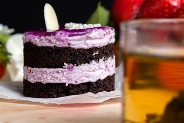 purple cake with berry flavor