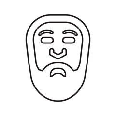 Aristotle, effigy, philosophers line icon. Outline vector.