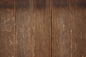 Old grunge dark textured wooden background,The surface of the old brown wood texture,top view brown teak wood paneling