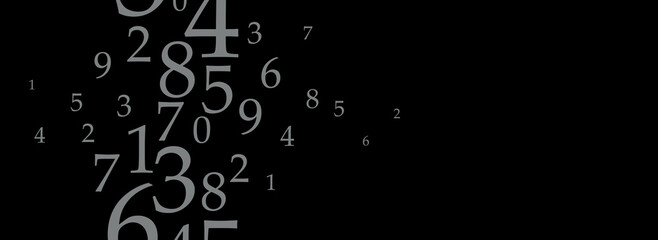 background with numbers in rhythmic dimensions.	