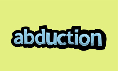 ABDUCTION writing vector design on a yellow background