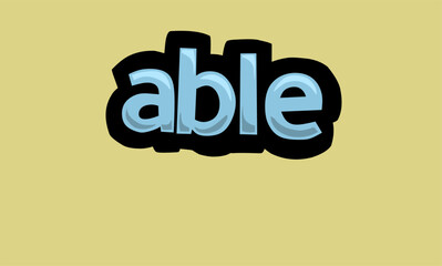 ABLE writing vector design on a yellow background
