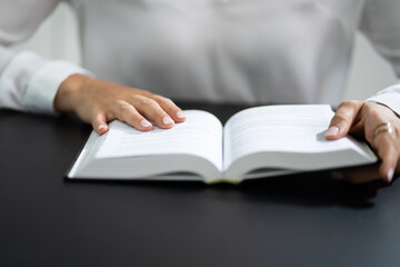 Prayer Woman Studying Bible Book
