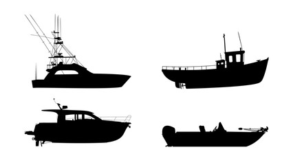 Fishing Boat Silhouette