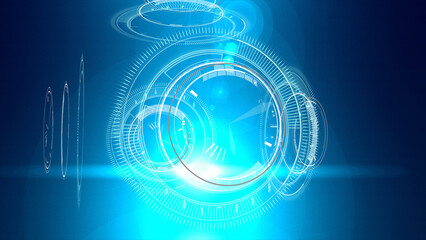 Obraz premium Digital composite image of interface