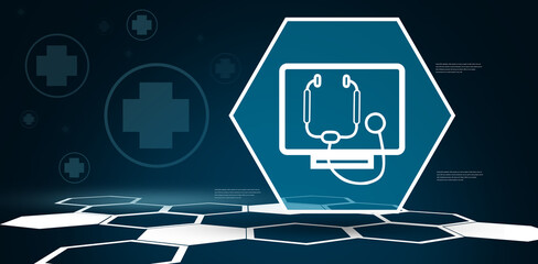 Digital background with medical sign 