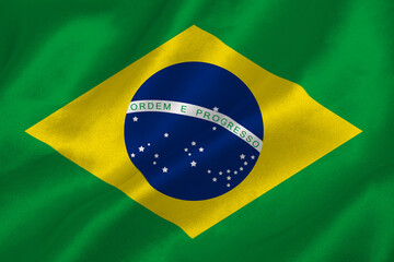 Naklejka premium Digitally generated brazilian national flag