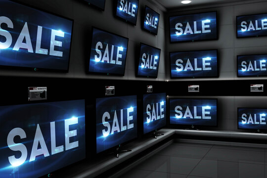 Sale ad on televisions