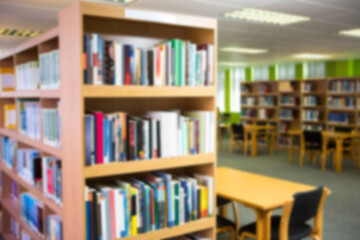 Close-up of books shelf