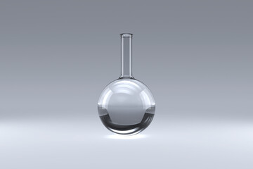 Flask with chemical solution