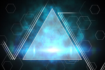 Obraz premium Blue and black triangle design